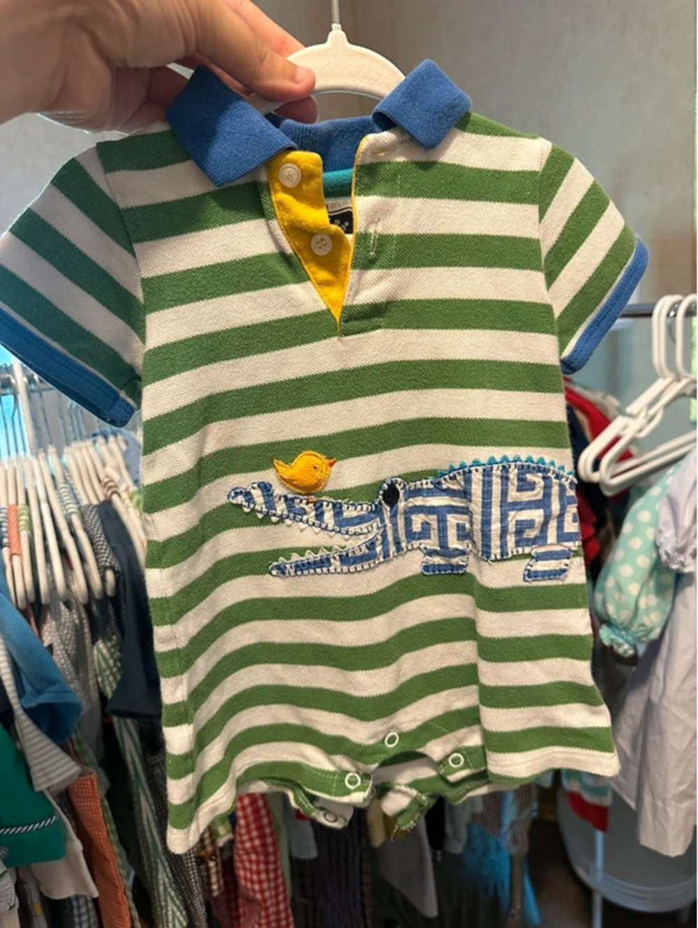 Boys Button Romper